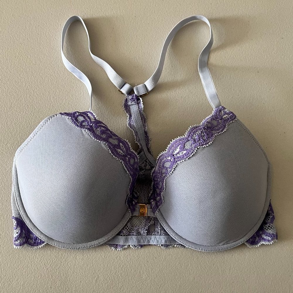 Natori Feathers Front Close Racerback Padded Bra